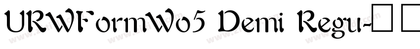 URWFormWo5 Demi Regu字体转换